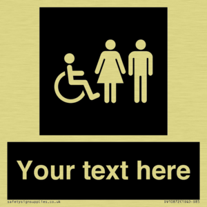 Custom information: black panel disabled female and male